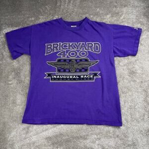 Vintage Brickyard 400 T-shirt Size L Indianapolis Motor Speedway 1994 Purple